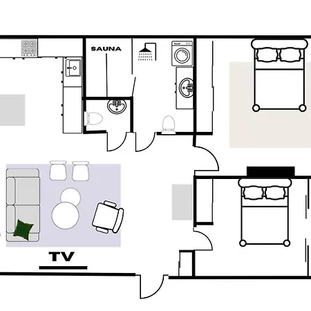Luxury Penthouse, Sauna, Balcony, Aircon Daire